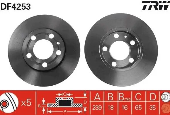 DISQUE DE FREIN AV POLO5
