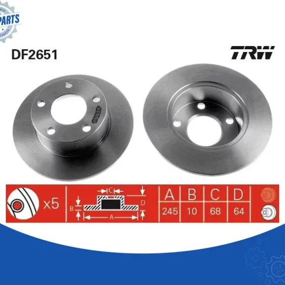 DISQUE DE FREIN AR 5T A4