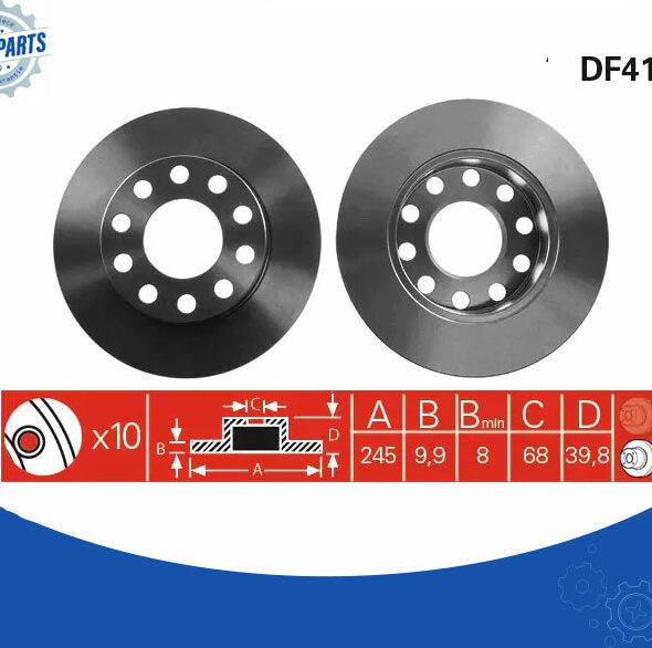 DISQUE DE FREIN ARRIERE A4