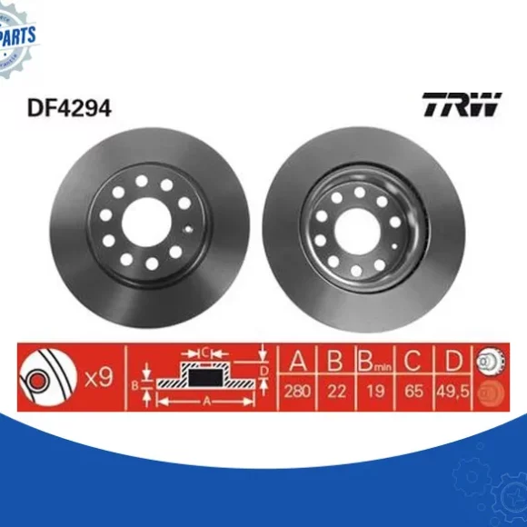 DISQUE DE FREIN AV GOLF 5/6